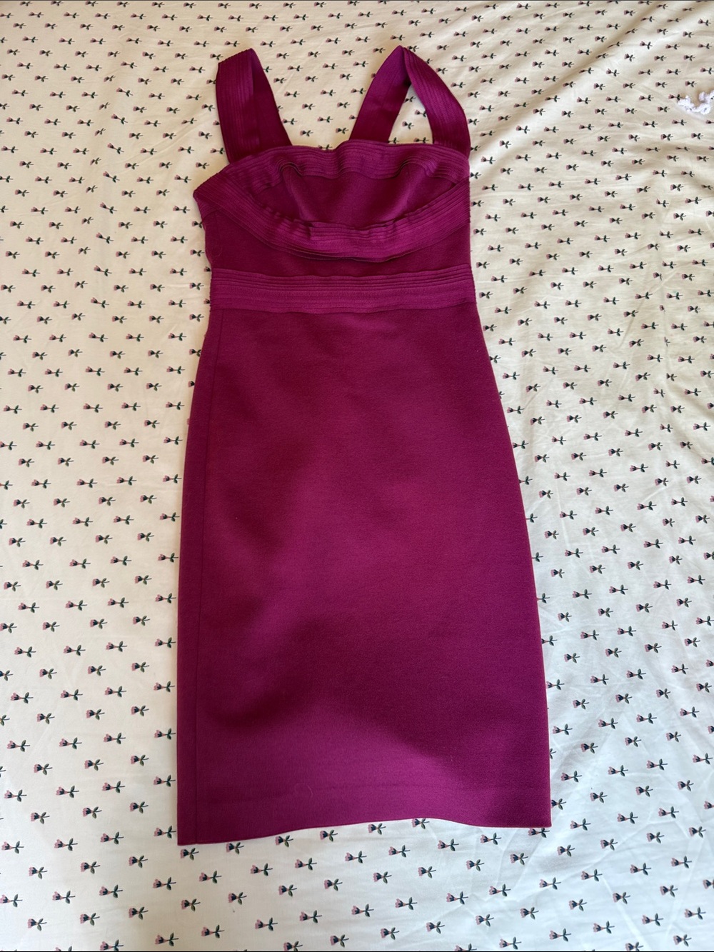 Robert Rodriguez Wine Pink Midi Bodycon Dress